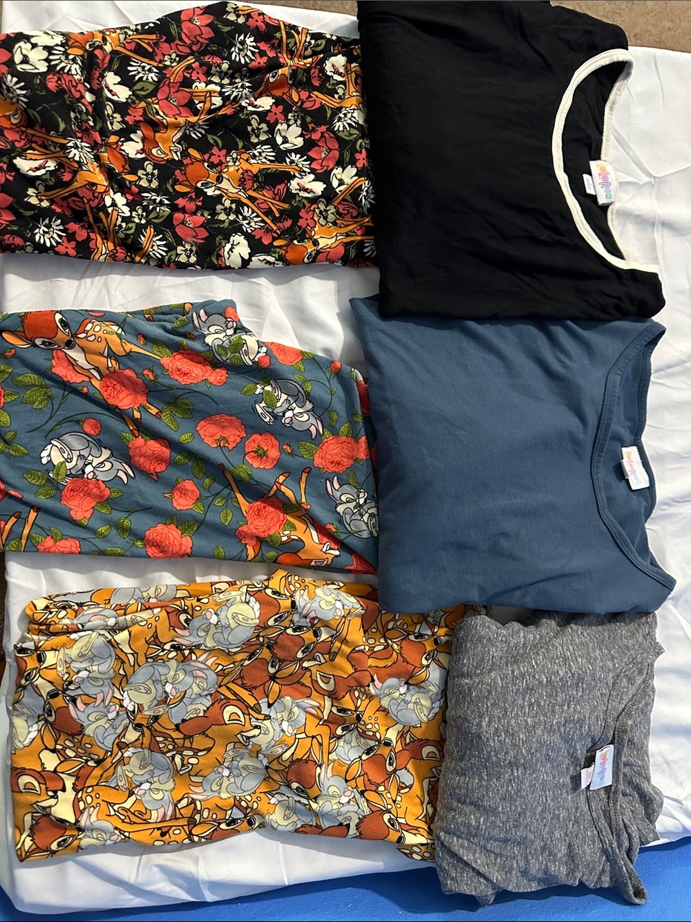 LuLaRoe Disney Bambi Leggings & Tops Bundle